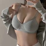 Women’s Cotton Bra – Gathered, Wire-Free, Thin, Comfortable, Anti-Sagging with Side Support - Image 2