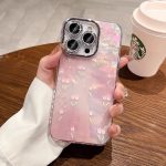 Tulip Gradient Flower Glitter iPhone Case – Shell Pattern Full Coverage - Image 3