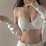 Women’s Cotton Bra – Gathered, Wire-Free, Thin, Comfortable, Anti-Sagging with Side Support - Image 7