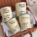 Cute Cat Doodle Stainless Steel Portable Travel Cup - Image 3