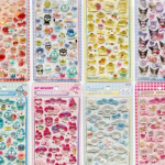 3D Crystal Resin Embossed Acrylic Cat DIY Sticker – Clear Glossy Decorative Decal