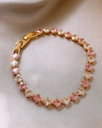 Pink Square Zircon Bracelet for Women - Image 2