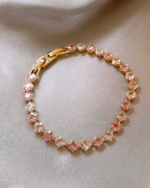 Pink Square Zircon Bracelet for Women - Image 4