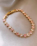 Pink Square Zircon Bracelet for Women - Image 5