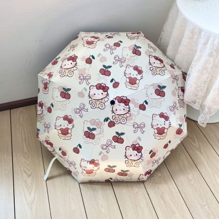 Hello Kitty Automatic Umbrella | Dual-Purpose UV Protection & Rain Shield, Cute & Stylish