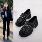 Leather Platform Loafers - Classic Mirror-Finish Chunky Shoes