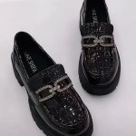 Leather Platform Loafers - Classic Mirror-Finish Chunky Shoes - Image 9