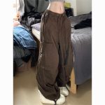 Japanese Vintage Casual Pants for Men & Women – High-Waisted Loose, Slimming Straight-Leg Wide-Leg Work Pants - Image 3