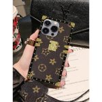 Luxurious Streetwear iPhone Case with Strap, Shockproof Square Design for iPhone - Image 3