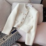 Elegant Tweed Short Jacket for Women Petite Fit Wool Blend Outerwear - Image 11