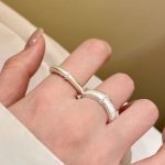 Chinese Style Brushed Open Ring – Luxury Adjustable Couple Ring - Image 10