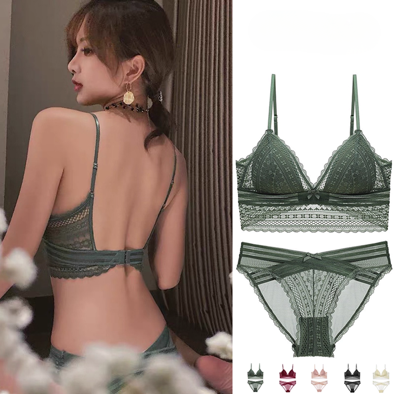 c783e8ce-bae1-4802-b9fa-e6e56a26a2d6 Wireless Lace Triangle Cup Minimizing Bra - Image 1