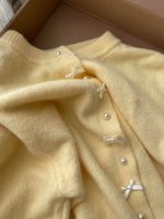 High End Butter Yellow Knit Cardigan Long Sleeve Button Up Sweater for Women - Image 4