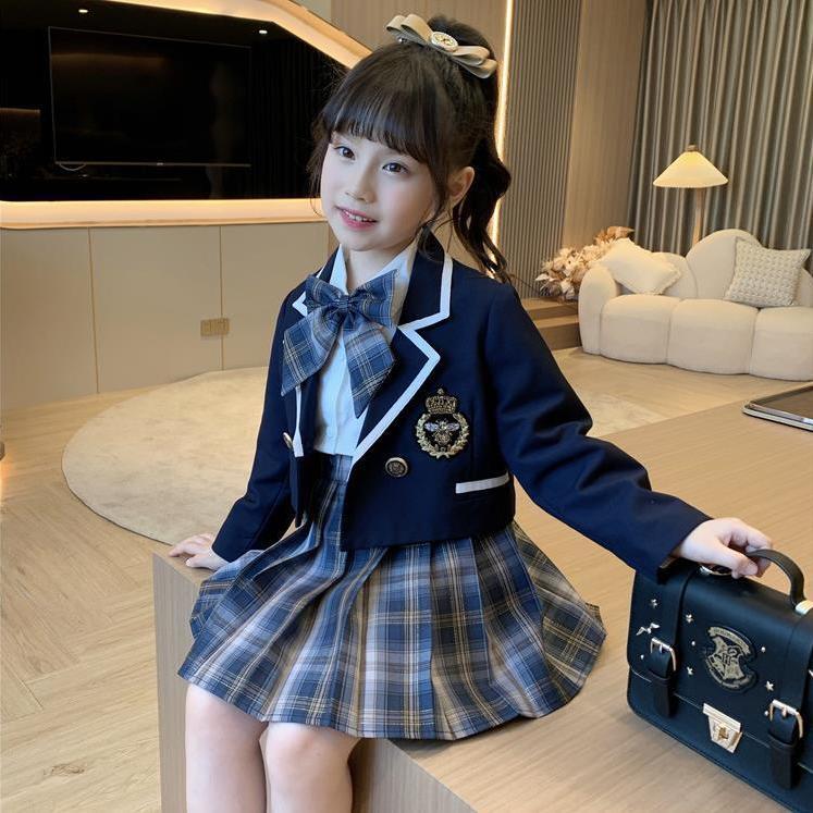 f57d5a4292016b158b369836200bdfc6 Girls Preppy School Uniform Set - Image 1